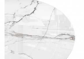 Стол стеклянный Абилин 100х76 белый мрамор / белый в Лабытнанги - labytnangi.mebel24.online | фото 5