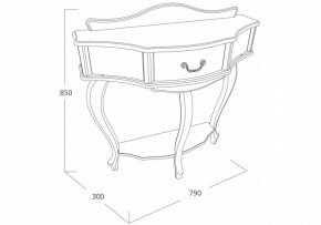 Стол туалетный Джульетта в Лабытнанги - labytnangi.mebel24.online | фото 2