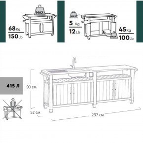 Столик для барбекю 415 Л (Unity Chef 415 L) графит в Лабытнанги - labytnangi.mebel24.online | фото 2