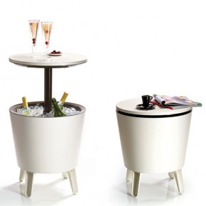 Столик-холодильник COOL BAR крем-шоколад в Лабытнанги - labytnangi.mebel24.online | фото 1