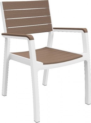 Стул c подлокотниками Гармония (Harmony armchair) белый-капучино в Лабытнанги - labytnangi.mebel24.online | фото 2