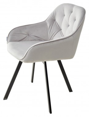 Стул GALE 360 град. поворот. BLUVEL-03 LIGHT GREY, велюр/ черный каркас, М-City в Лабытнанги - labytnangi.mebel24.online | фото 5