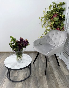 Стул GALE 360 град. поворот. BLUVEL-03 LIGHT GREY, велюр/ черный каркас, М-City в Лабытнанги - labytnangi.mebel24.online | фото 6