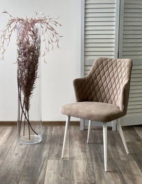 Стул HERMAN 360 град. ЛАТТЕ #25, велюр / белый каркас М-City в Лабытнанги - labytnangi.mebel24.online | фото 2