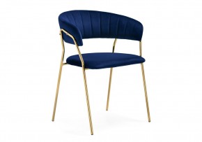 Стул на металлокаркасе Kamelia 1 dark blue / gold в Лабытнанги - labytnangi.mebel24.online | фото