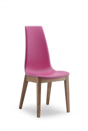 СТУЛ  SELLY, ASH WALNUT 167/ SOFT PIENO FIORE 275 FUSSIA с черн.строчкой в Лабытнанги - labytnangi.mebel24.online | фото