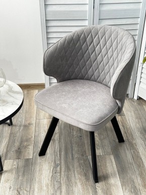 Стул SKAT 360 град. поворот. B22 Серый, велюр / черный каркас, М-City в Лабытнанги - labytnangi.mebel24.online | фото 3