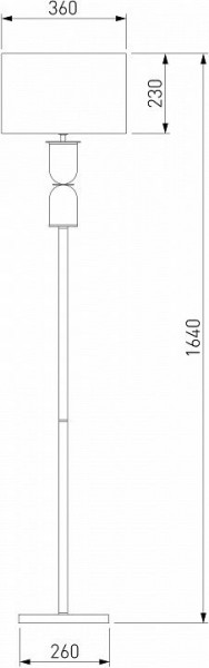 Торшер Eurosvet Caprera 01154/1 латунь в Лабытнанги - labytnangi.mebel24.online | фото 3