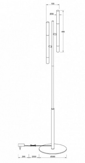 Торшер Maytoni Vigo MOD070FL-02B в Лабытнанги - labytnangi.mebel24.online | фото 3