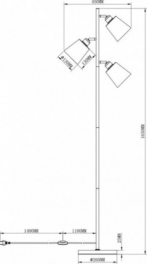 Торшер Moderli Floor V3050-3F в Лабытнанги - labytnangi.mebel24.online | фото 3