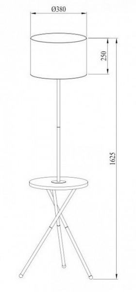 Торшер с полкой Arte Lamp Combo A2070PN-1BK в Лабытнанги - labytnangi.mebel24.online | фото 2