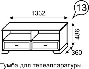 Тумба для телеаппаратуры Венеция 13 бодега в Лабытнанги - labytnangi.mebel24.online | фото 2