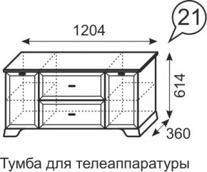 Тумба для телеаппаратуры Венеция 21 бодега в Лабытнанги - labytnangi.mebel24.online | фото 3