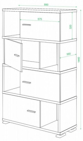 Тумба комбинированная Домино нельсон СБ-30/4 в Лабытнанги - labytnangi.mebel24.online | фото 2