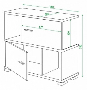 Тумба комбинированная Домино СБ-30/2 в Лабытнанги - labytnangi.mebel24.online | фото 2