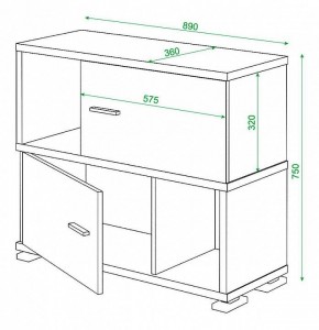 Тумба комбинированная Домино СБ-30/2 в Лабытнанги - labytnangi.mebel24.online | фото 3