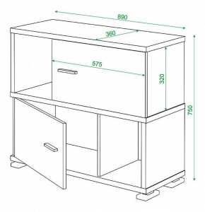 Тумба комбинированная Домино СБ-30/2 в Лабытнанги - labytnangi.mebel24.online | фото 3