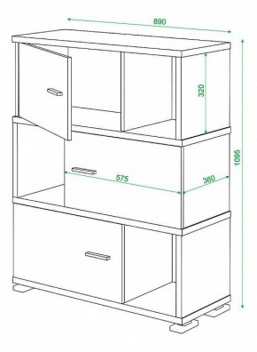 Тумба комбинированная Домино СБ-30/3 в Лабытнанги - labytnangi.mebel24.online | фото 3