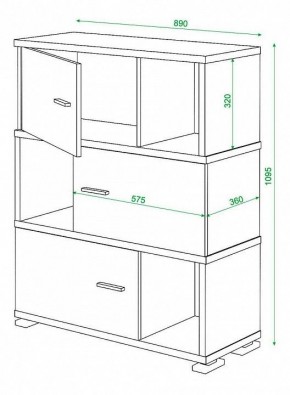 Тумба комбинированная Домино СБ-30/3 в Лабытнанги - labytnangi.mebel24.online | фото 2