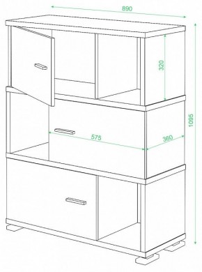 Тумба комбинированная Домино СБ-30/3 в Лабытнанги - labytnangi.mebel24.online | фото 3