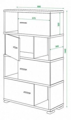 Тумба комбинированная Домино СБ-30/4 в Лабытнанги - labytnangi.mebel24.online | фото 2