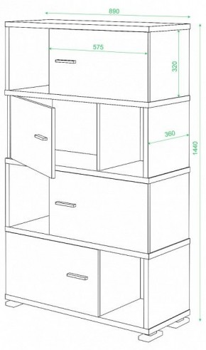 Тумба комбинированная Домино СБ-30/4 в Лабытнанги - labytnangi.mebel24.online | фото 3