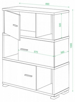 Тумба комбинированная СБ-30/3 в Лабытнанги - labytnangi.mebel24.online | фото 2