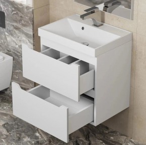 Тумба под раковину Uperwood Tanos 50 см, подвесная, белая матовая в Лабытнанги - labytnangi.mebel24.online | фото 3