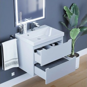 Тумба под раковину Uperwood Tanos 60 см, подвесная, белая матовая в Лабытнанги - labytnangi.mebel24.online | фото 2