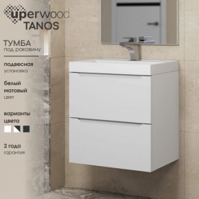 Тумба под раковину Uperwood Tanos 60 см, подвесная, белая матовая в Лабытнанги - labytnangi.mebel24.online | фото 5