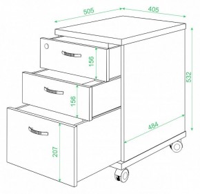 Тумбочка Домино ТС-2 в Лабытнанги - labytnangi.mebel24.online | фото