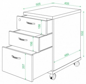 Тумбочка Домино ТС-2 в Лабытнанги - labytnangi.mebel24.online | фото 2