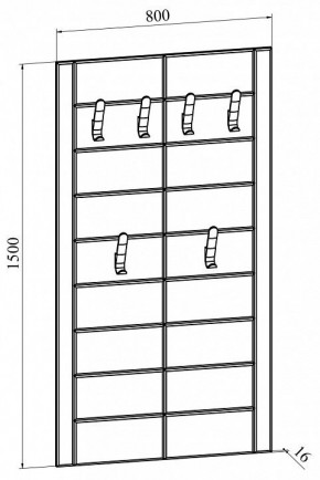 Вешалка настенная Изабель ИЗ-80 в Лабытнанги - labytnangi.mebel24.online | фото 2