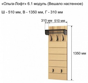 Вешалка-полка Ольга-лофт 6.1 в Лабытнанги - labytnangi.mebel24.online | фото 3