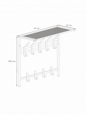 Вешалка-полка Торонто 22 в Лабытнанги - labytnangi.mebel24.online | фото 3