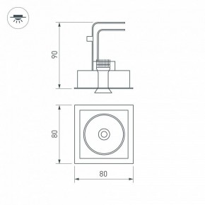 Встраиваемый светильник Arlight CL-SIMPLE-S80x80-9W Day4000 (BK, 45 deg) 026875 в Лабытнанги - labytnangi.mebel24.online | фото 9